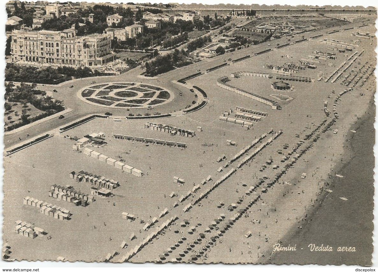 Y5185 Rimini - Panorama Dall'aereo Vista Aerea Aerial View Vue Aerienne / Viaggiata 1961 - Rimini