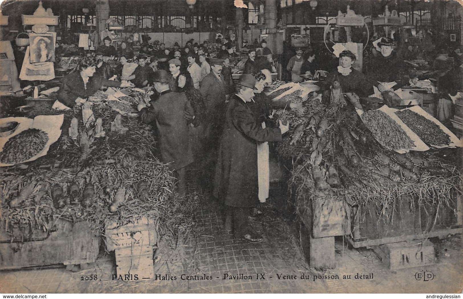 CPA PARIS - Halles Centrales - Pavillon IX - Vente Du Poisson Au Détail - Artisanry In Paris