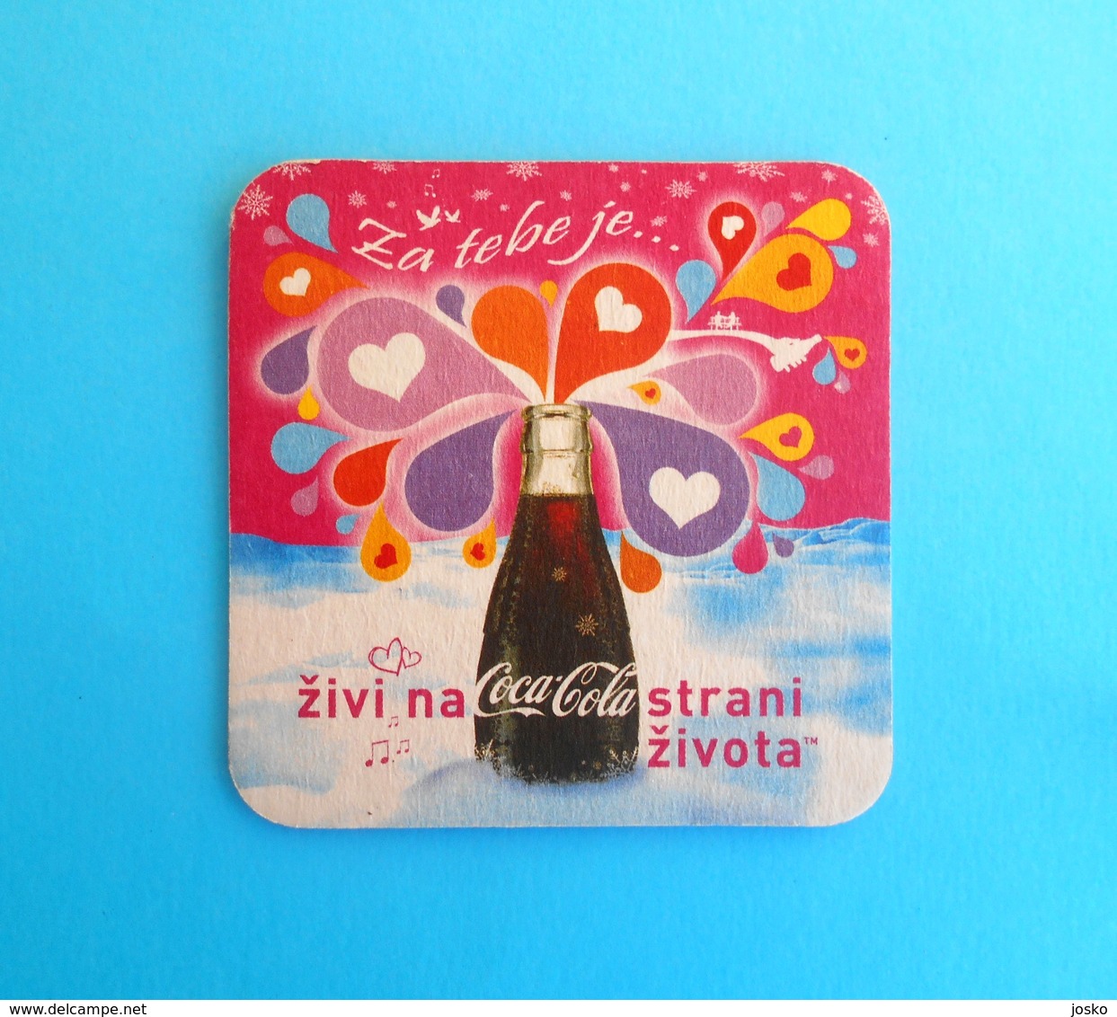 COCA-COLA ... Croatian Nice Old And Rare Coaster * Mat Sous-bock Bocks Sottobicchiere Posavaso Coasters - Sottobicchieri Di Birra