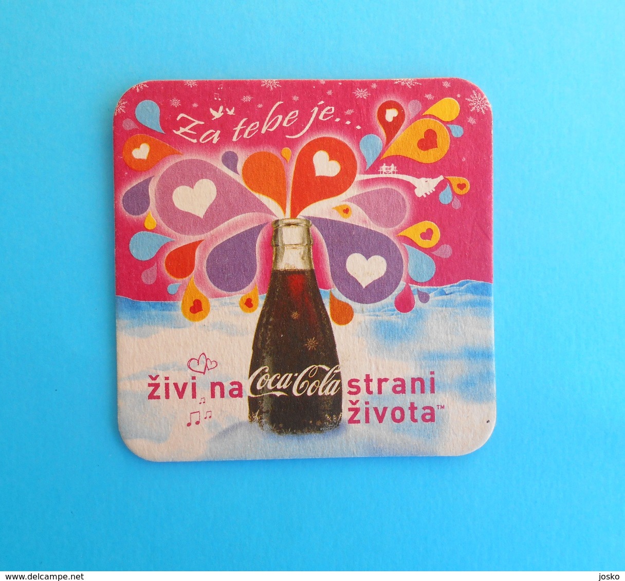 COCA-COLA ... Croatian Nice Old And Rare Coaster * Mat Sous-bock Bocks Sottobicchiere Posavaso Coasters - Sous-verres