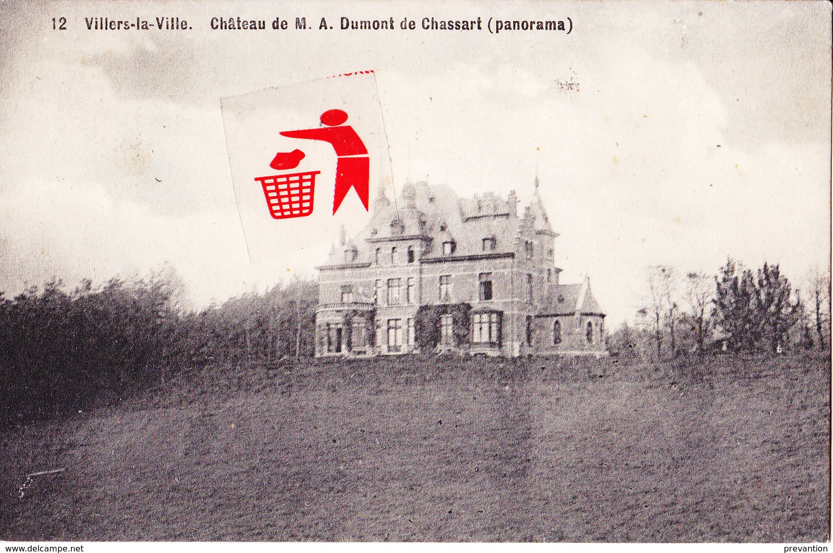 VILLERS-la-VILLE - Château De M. A. Dumont De Chassart (Panorama) - Circulée En 1913 - Villers-la-Ville