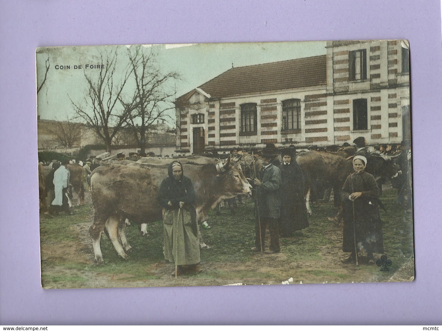 CPA Très Abîmée - Coin De Foire - ( Marché , Bœufs , Bœuf ) - Allevamenti