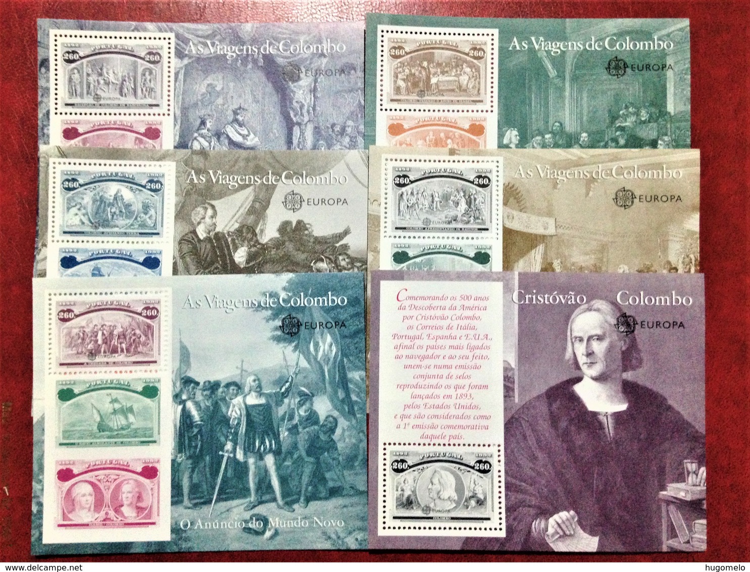 Portugal, 1 X 6 Uncirculated Souvenir Sheets, «Europa Cept», «Colombo's Travels", 1992 - 1992