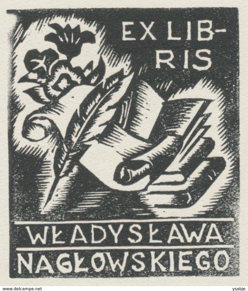 Ex Libris Władysława Nagłowskiego - Wojciech Barylski + Exlibris Oświata Częstochowa - Ex Libris