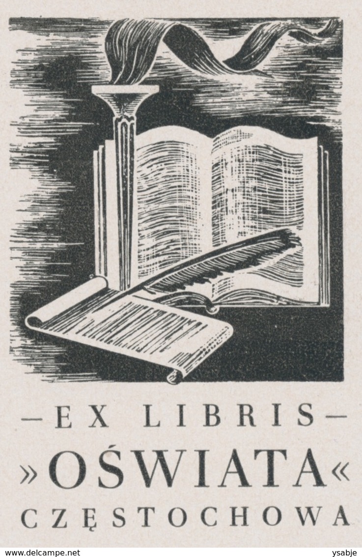 Ex Libris Władysława Nagłowskiego - Wojciech Barylski + Exlibris Oświata Częstochowa - Ex Libris