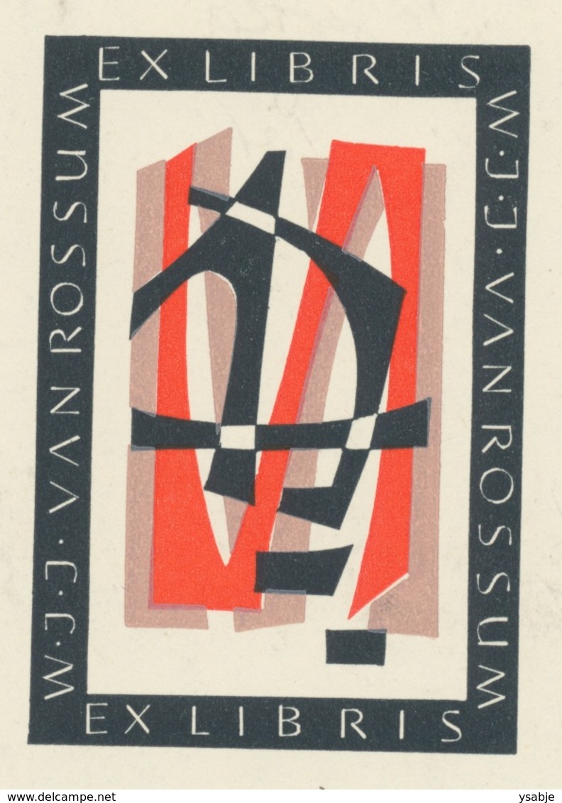 Ex Libris W.J.J. Van Rossum -  - Ex Libris