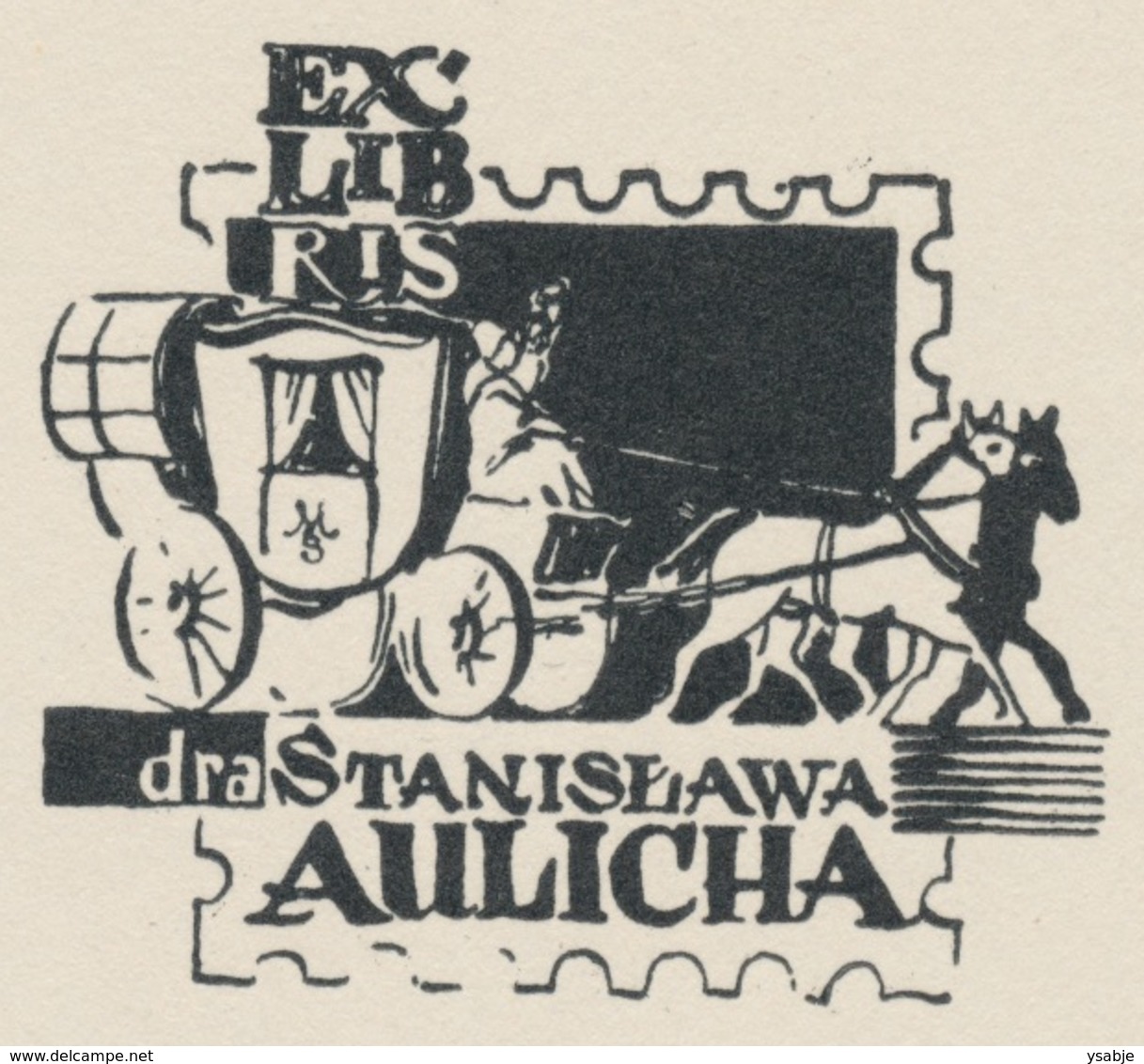 Ex Libris Stanislaw Aulich - Stanisław Mękicki / Philately - Ex Libris