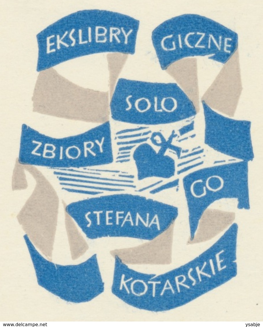 Ex Libris Stefan Kotarski + Leona Chajny (zeemeermin, Sirene, Mermaid) - Adam Młodzianowski - Ex Libris