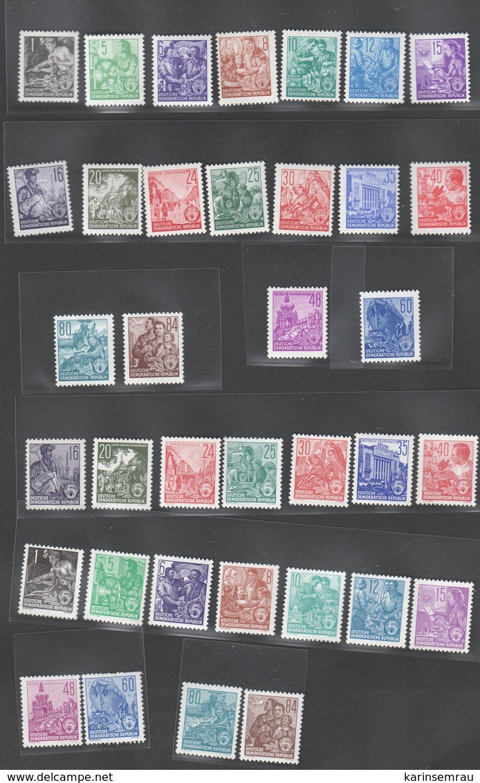 DDR , Fünfjahrplan I + II Kpl Postfrisch ( 400 .- ) - Unused Stamps