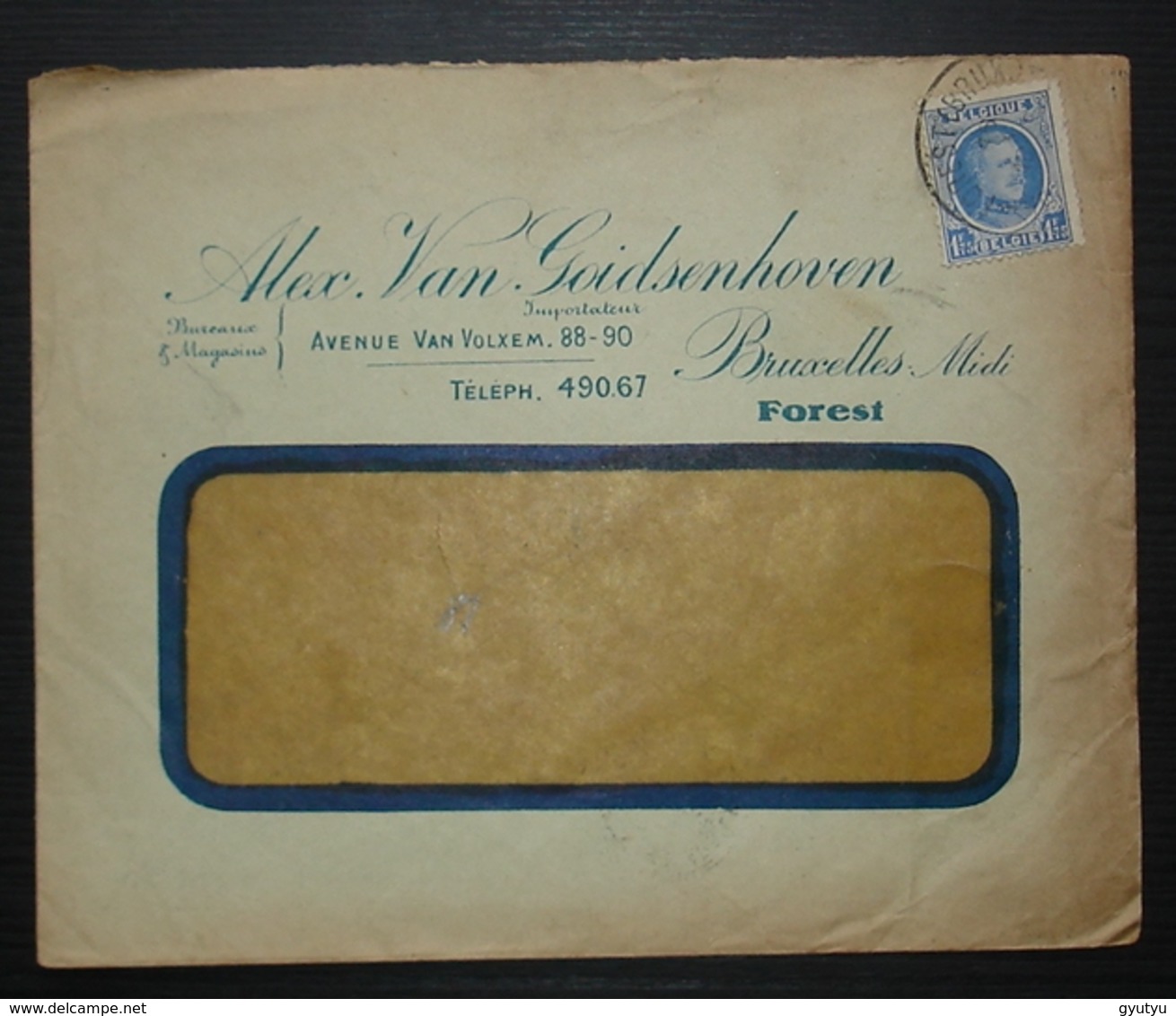 Belgique 1928 Alex Van Goidsenhoven, Bruxelles, Enveloppe Avec Pub Pour Bouteilles Bennert Bivort Courcelles à Jumet - Lettres & Documents