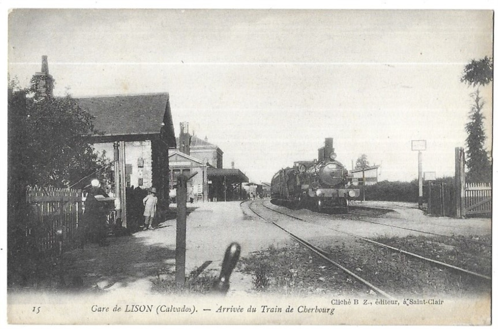 Lison Gare De Lison Arrivée Du Train De Cherbourg - Autres & Non Classés
