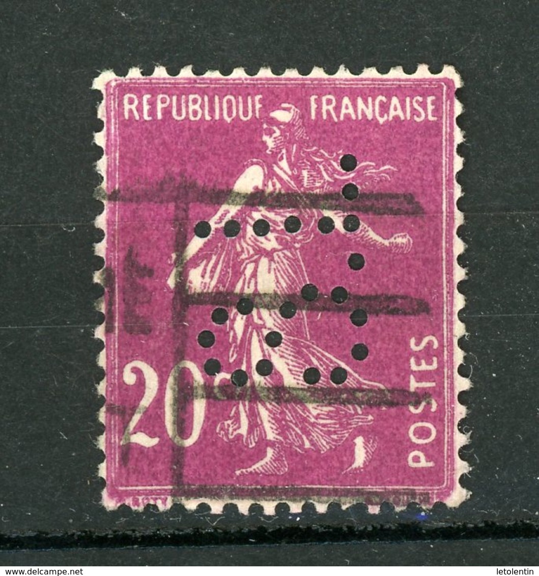 FRANCE - TYPE SEMEUSE - N° Yvert 190 Obli PERFORÉ "S.L" - Autres & Non Classés