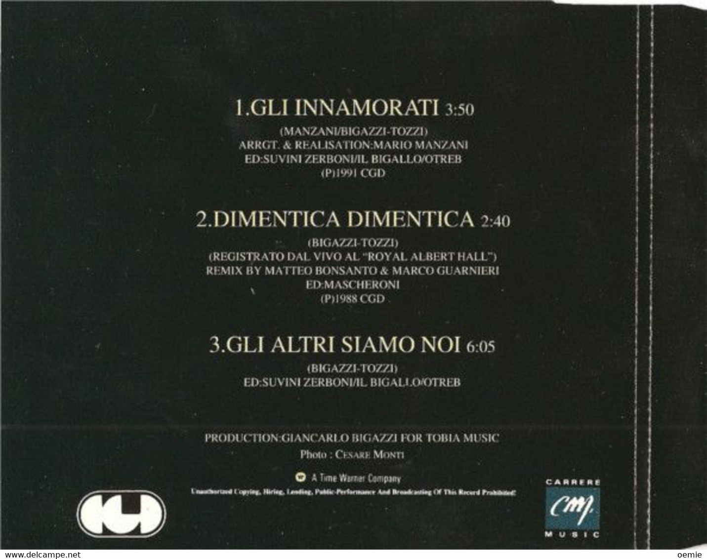 UMBERTO  TOZZI   °°   Gli Innamorati - Sonstige - Italienische Musik