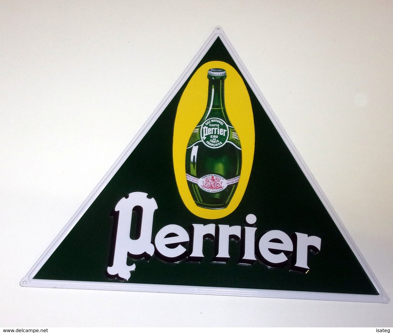 Plaque En Métal PERRIER - Plaques En Tôle (après 1960)