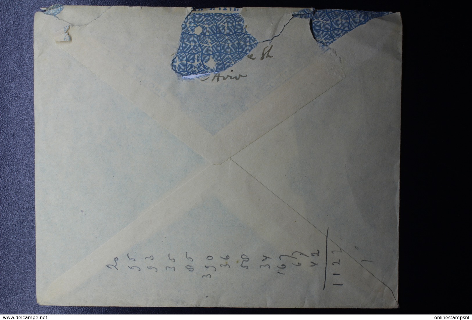 ISRAEL Cover 1950  Philex Nr 28 UPU   Tel Aviv -> Amsterdam - Briefe U. Dokumente