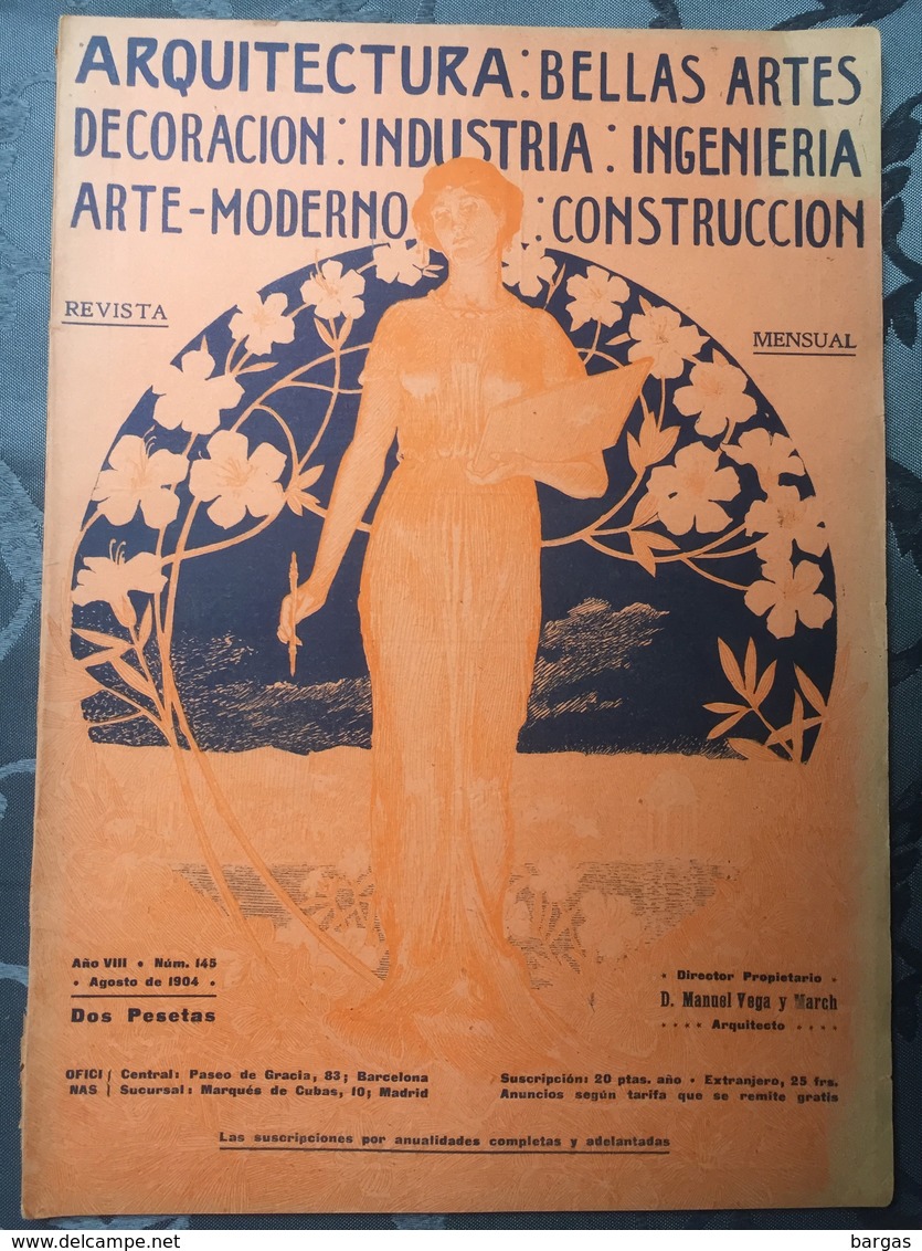 Revue D'architecture Art Nouveau Moderne Madrid Barcelona Espagne - Other & Unclassified