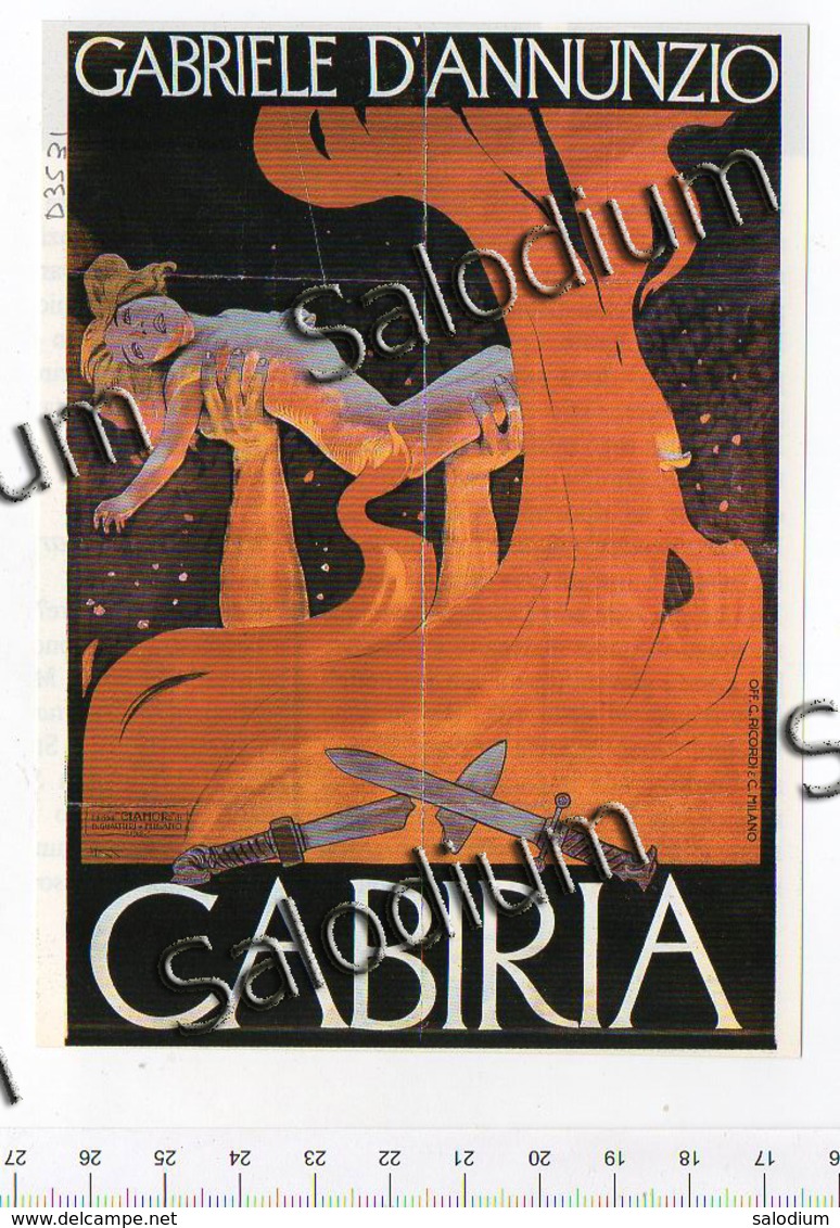 CABIRIA GABRIELE D'ANNUNZIO - Immagine Ritagliata Da Pubblicazione CROPPED IMAGE - Andere & Zonder Classificatie