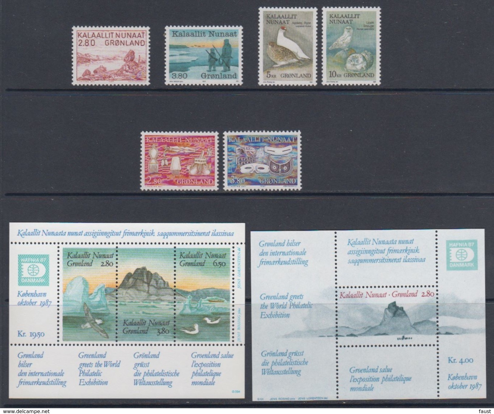 1987 **/(Sans Charn,MNH, Postfris)    Yv. BF 1,2 160/65    Mi. Block 1,2 172/77 - Années Complètes