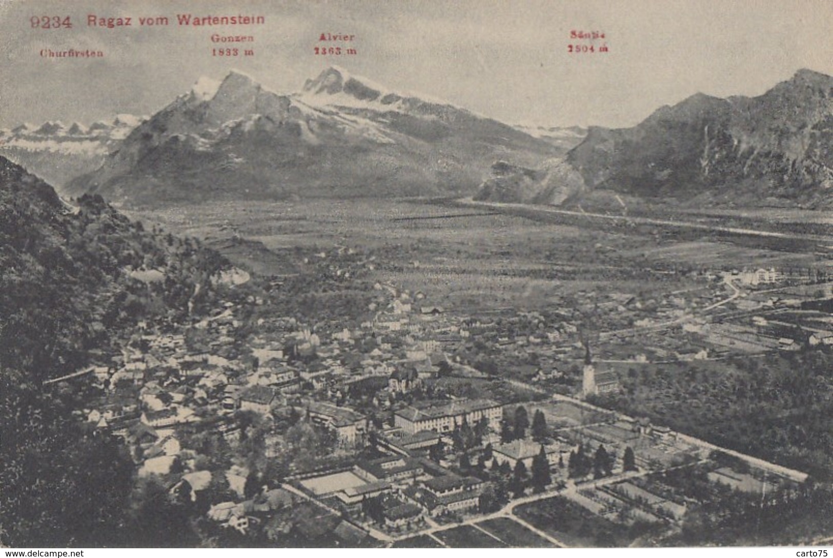 Suisse - Ragaz Vom Wartenstein - Panorama - Photoglob 9234 - Stein