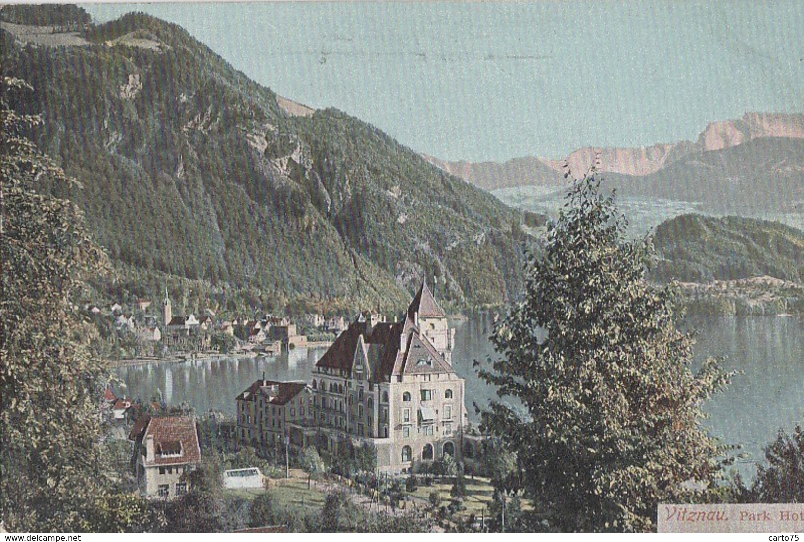 Suisse - Vitznau - Park Hotel - Panorama - 1904 - Vitznau