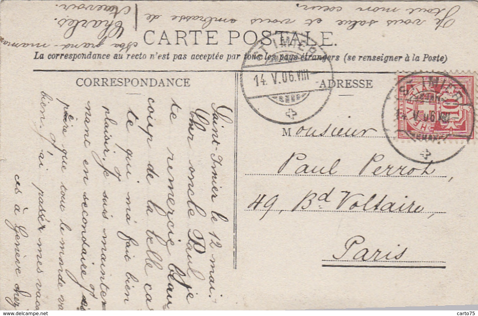 Suisse - Saint-Imier - Vue Générale - Postmarked 1906 - Saint-Imier 