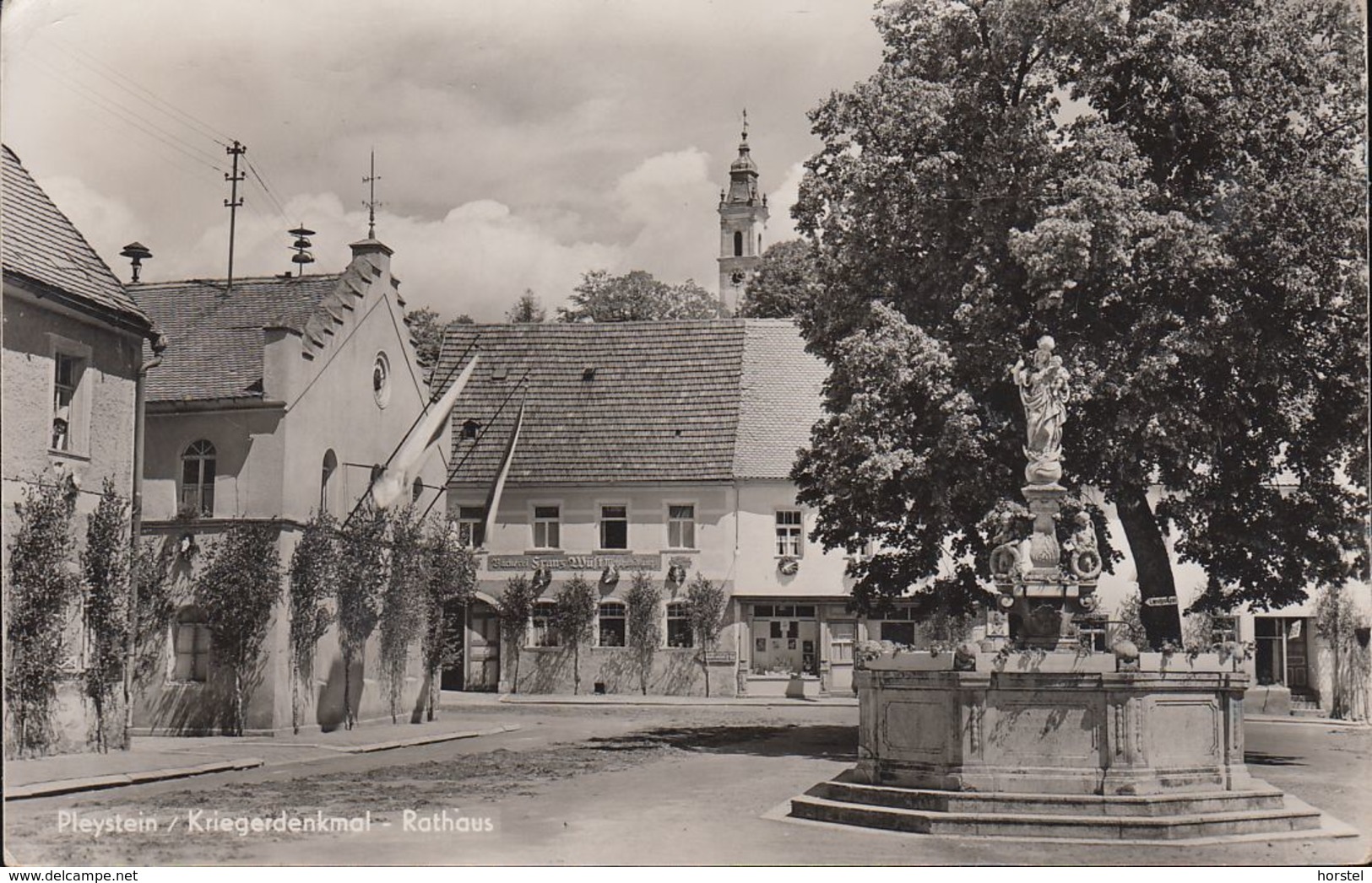 D-92714 Pleystein - Oberpfalz - Rathaus - Kriegerdenkmal - Weiden I. D. Oberpfalz