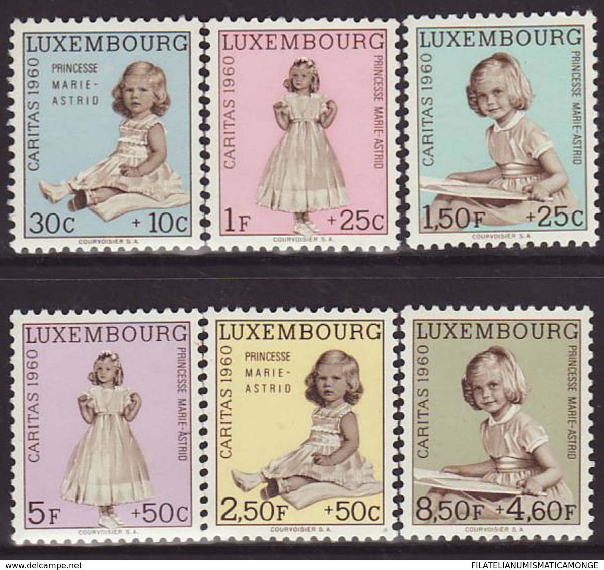 Luxemburgo 1960 Correo 589/94 ** Recargo Por Servicios Sociales (6v) - Nuevos