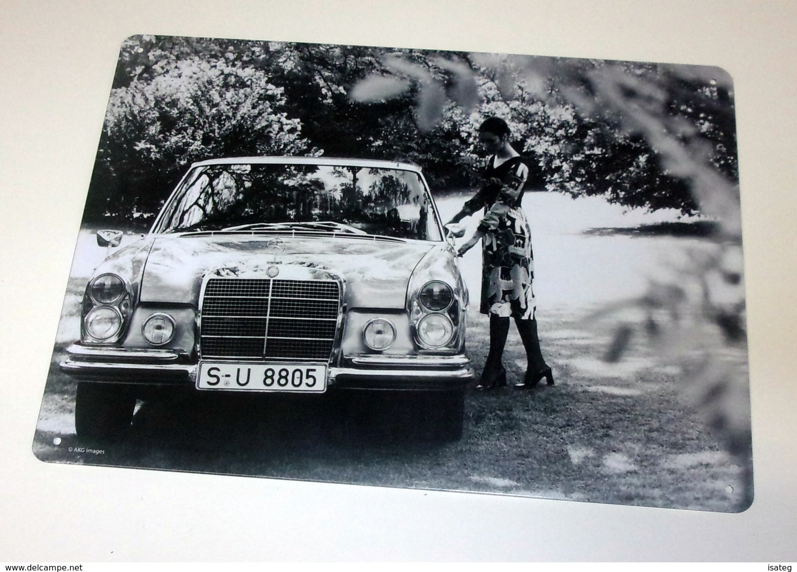 Plaque En Métal Voiture Mercedes - AKG Images - Plaques En Tôle (après 1960)