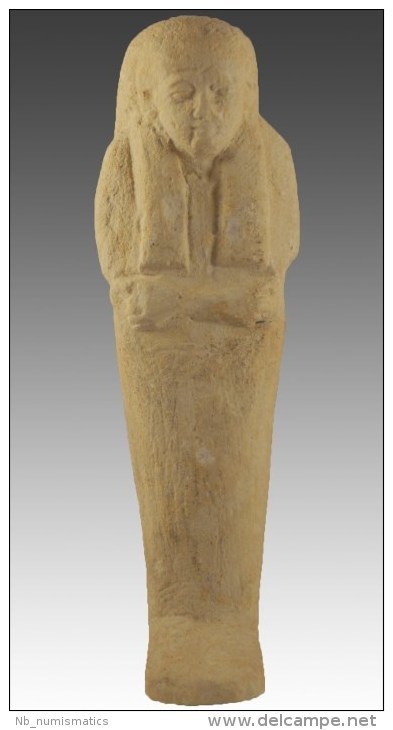 Egypt New Kingdom 19-20th Dynasty Large Limestone Shabti - Archéologie