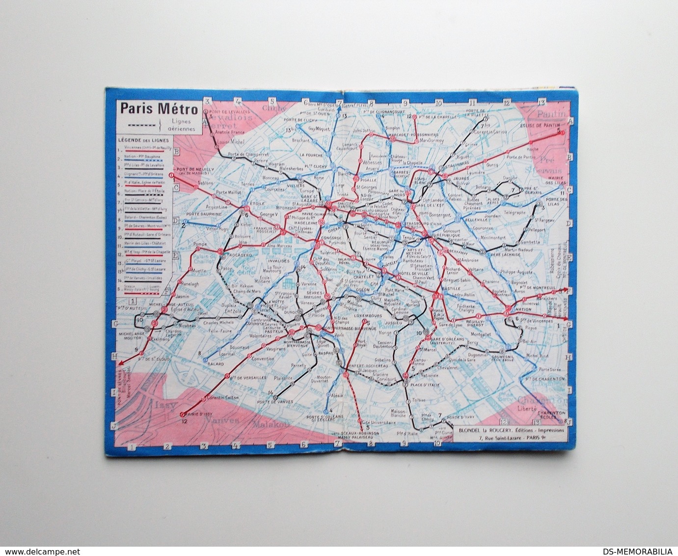 Paris France City Guide W Plan & Map Of Subway Metro Metropolitan Underground Railway - World