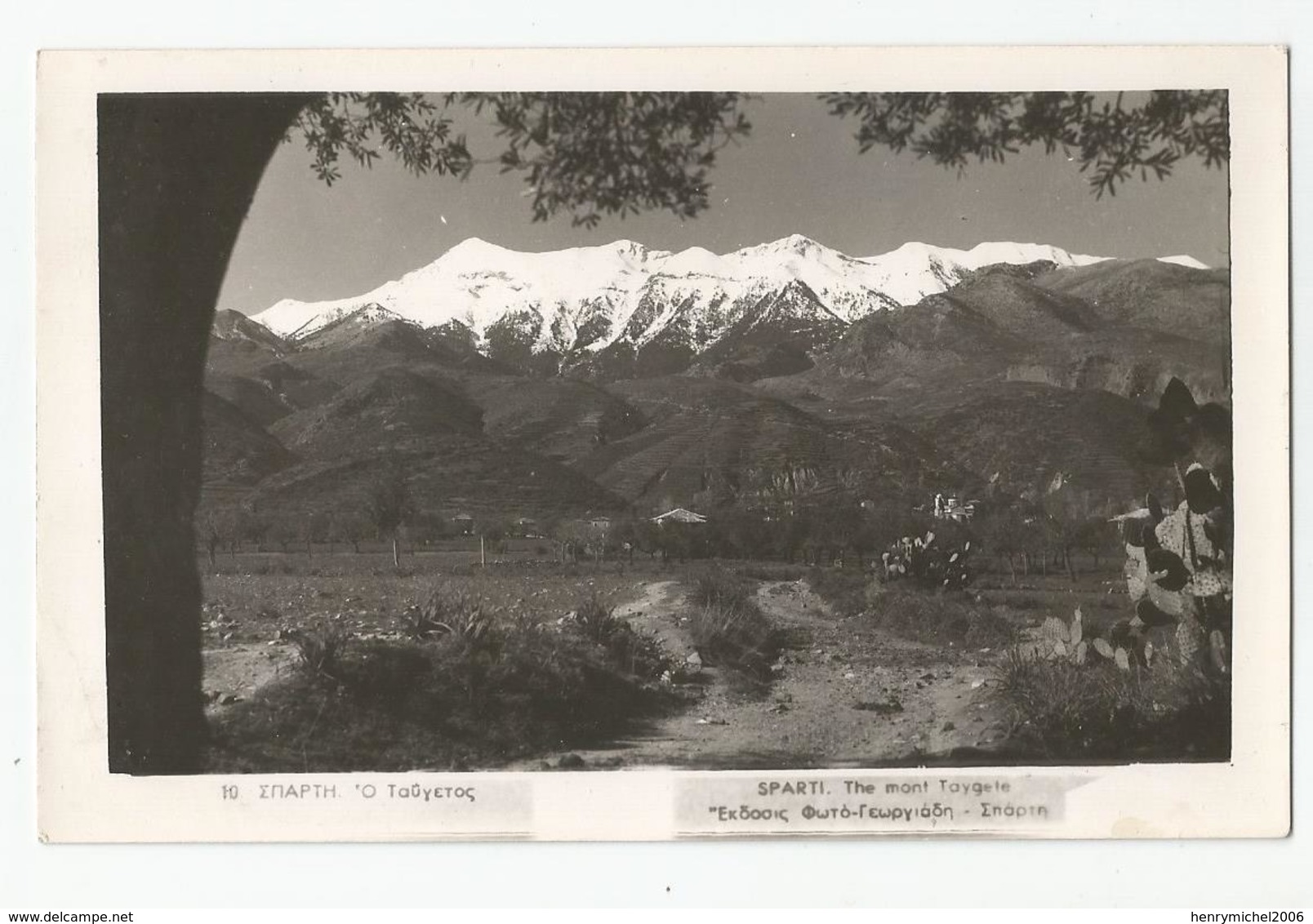 Grèce Greece Sparti The Mont Taygete Carte Photo Dos Simple - Griechenland