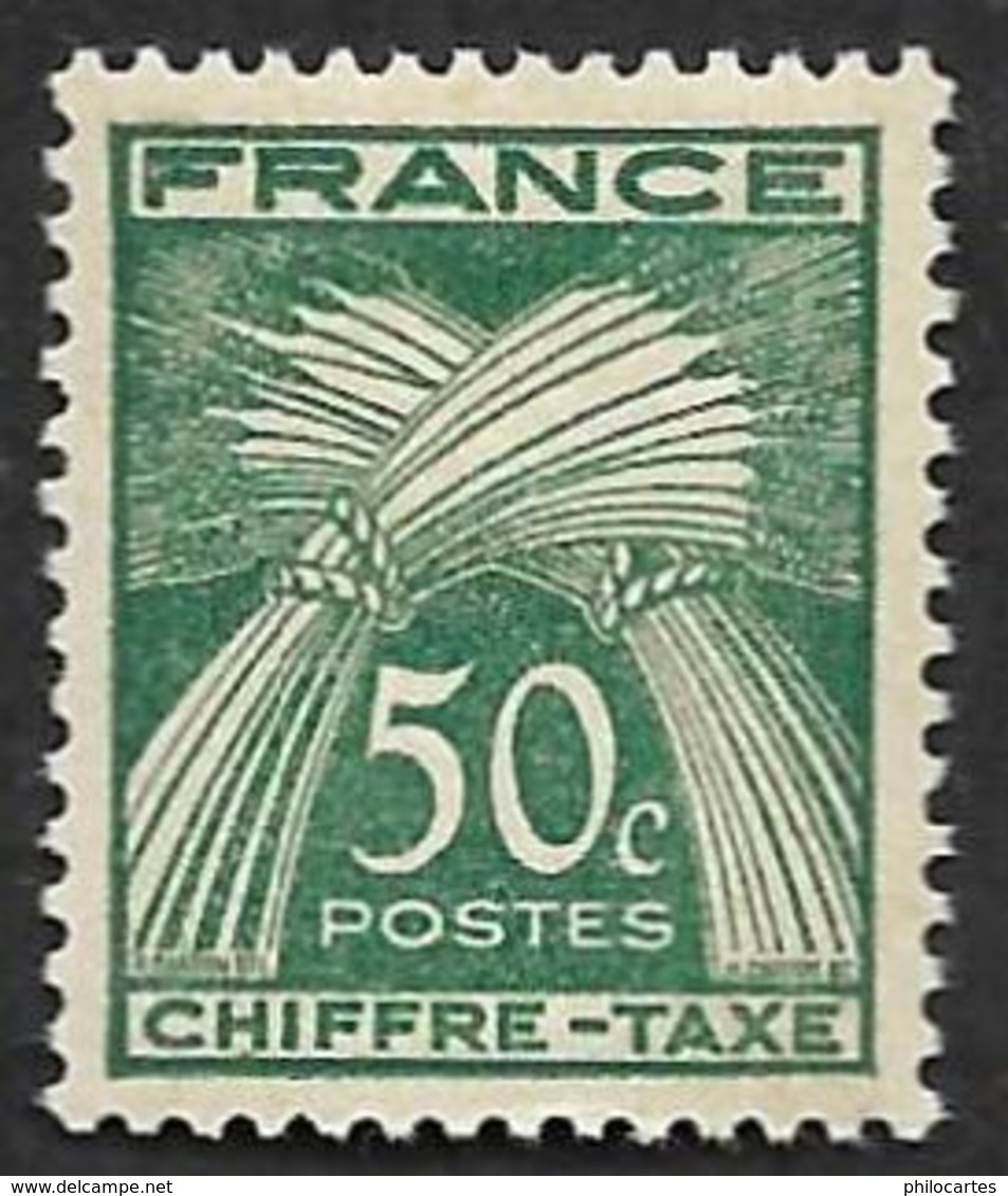 TAXE  N° 69 -  Chiffre-taxe Gerbes  50c -  NEUF** - 1859-1959 Mint/hinged