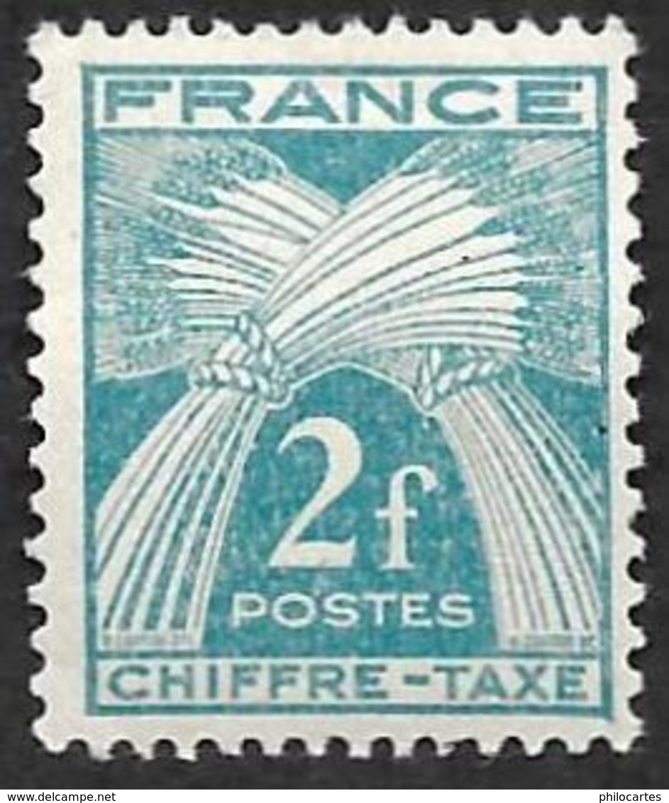 TAXE  N°  72 -  Chiffre-Taxe Gerbes  2f - NEUF** - 1859-1959 Mint/hinged