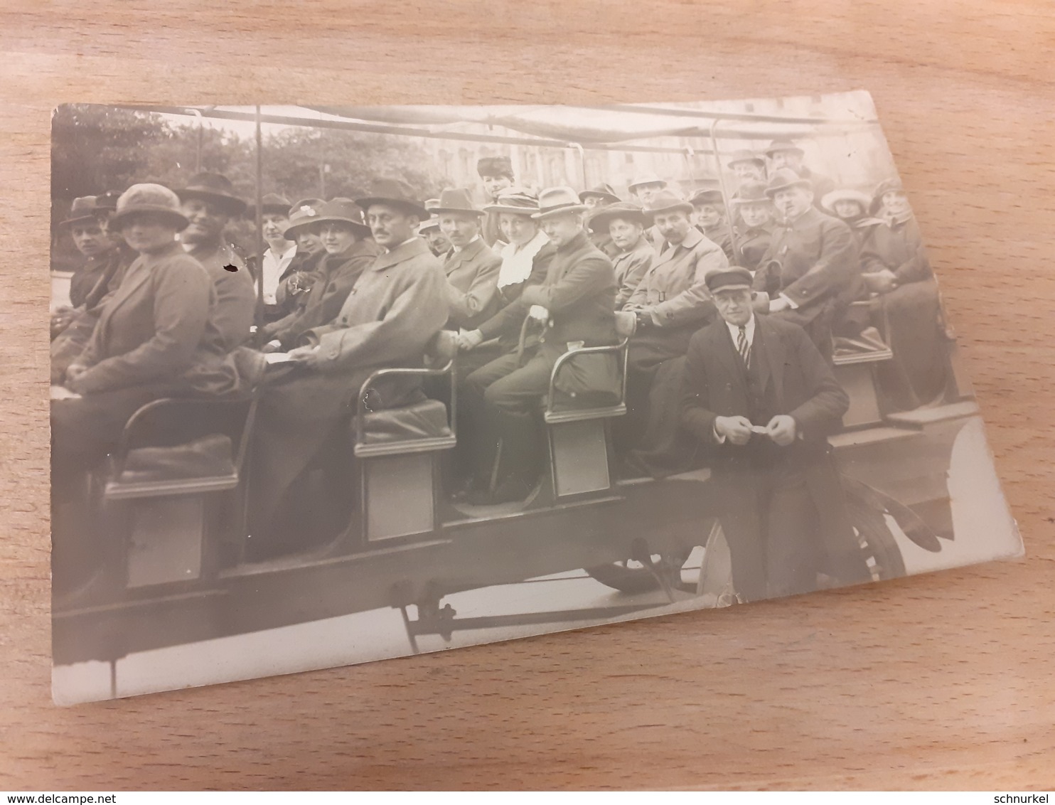 MUENCHEN - REISEGESELLSCHAFT - REISEBUS - CABRIO - OLDTIMER - HERREN UND DAMEN MIT HUETEN - CHAUFFEUR - 1921 - Sonstige & Ohne Zuordnung