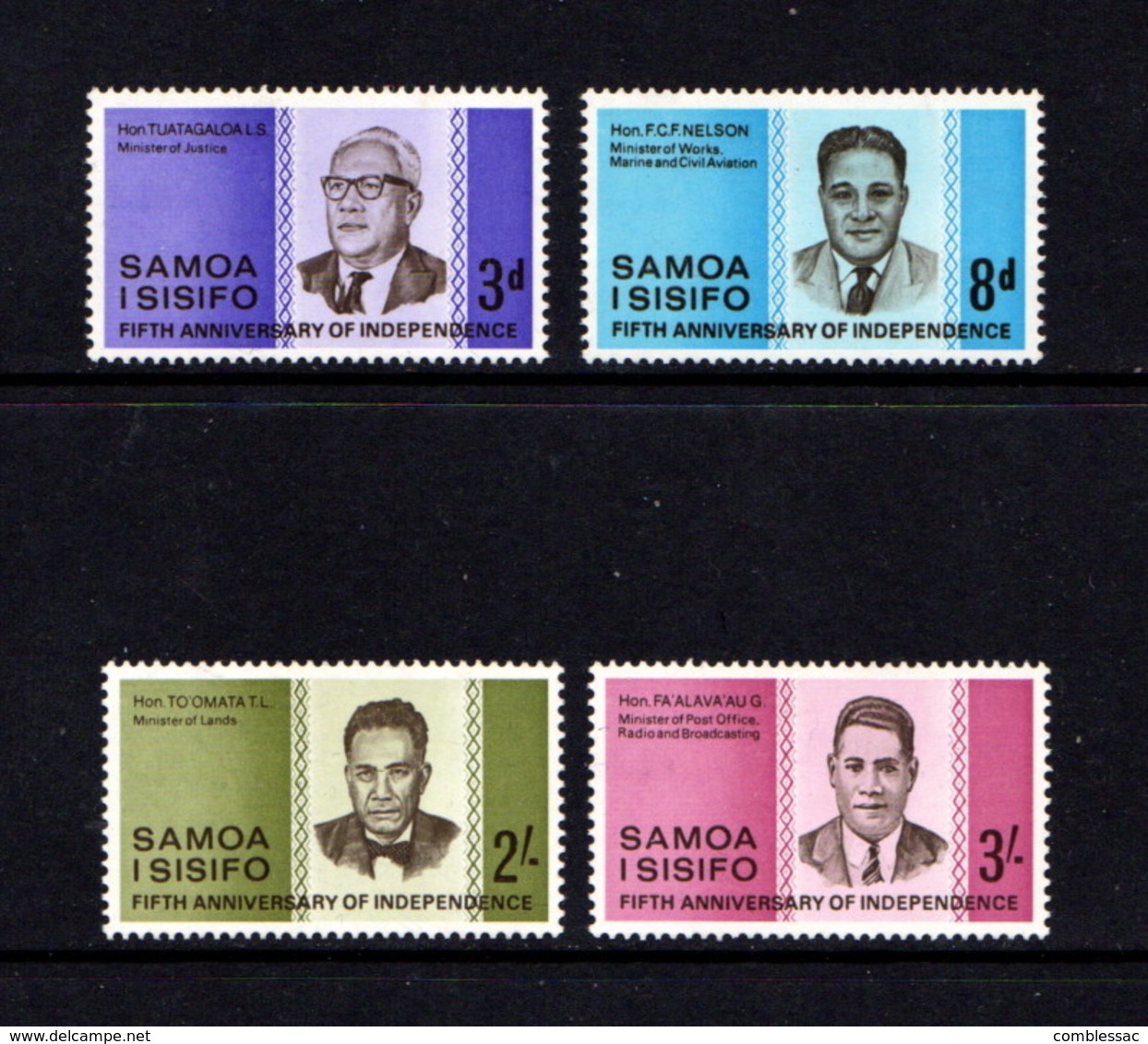SAMOA    1967    5th  Anniv  Of  Independence    Set  Of  4    MNH - Samoa