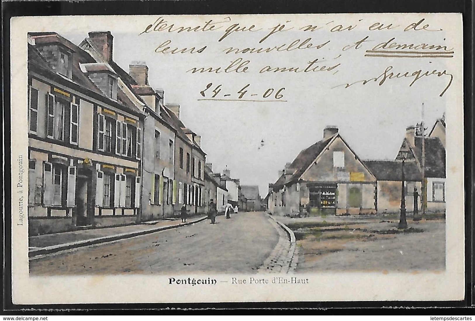 CPA 28 - Pontgouin, Rue Porte D'En-Haut - Andere & Zonder Classificatie