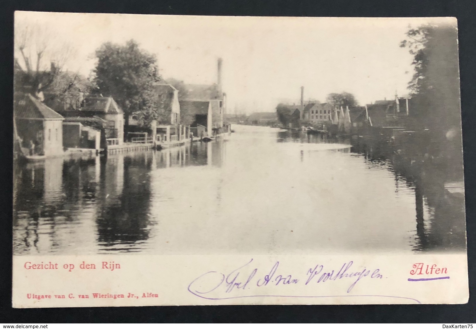 Alfen Gezicht Op Den Rijn/ Old Card Stamped 1902 - Alphen A/d Rijn