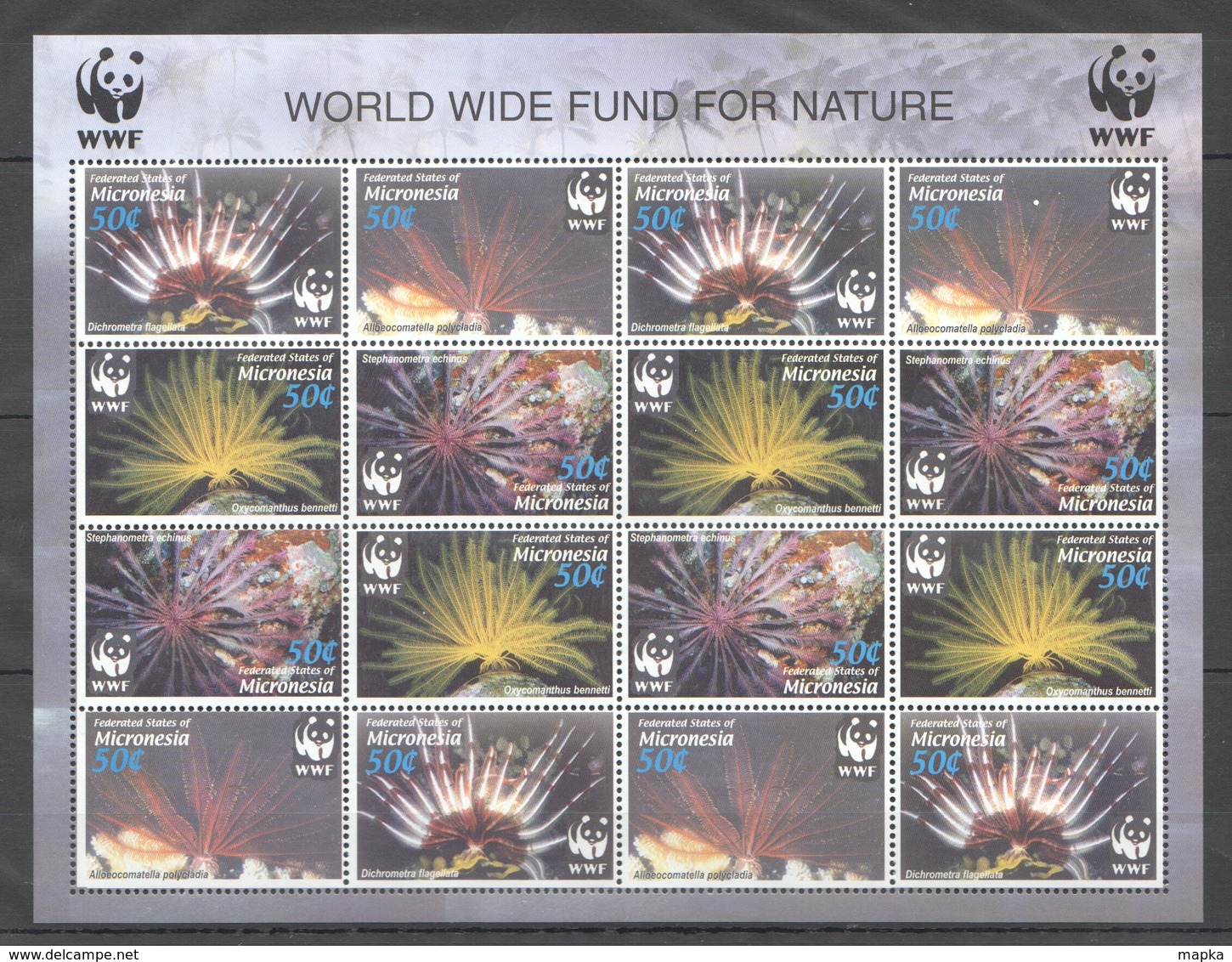 E719 ​​​​​​​!!! LAST ONE IN STOCK !!! MICRONESIA WWF FISH & MARINE LIFE 1SH MNH - Autres & Non Classés