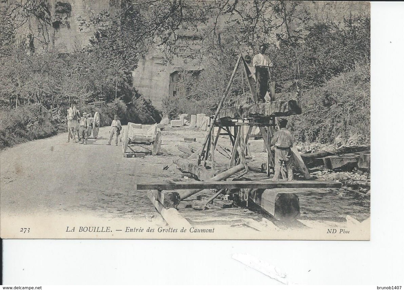 LA BOUILLE    Entree Des Grottes De Caumont 1905 - La Bouille