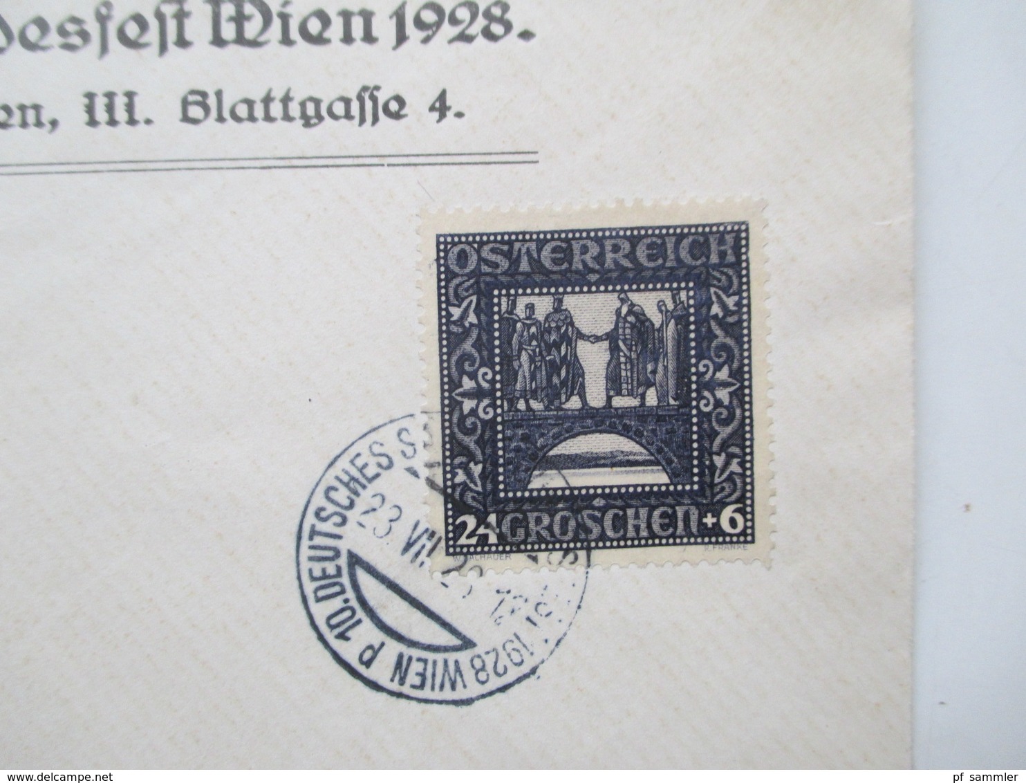 Österreich 1926 Nibelungensage Nr. 488 - 493 Satz Auf 2 Umschlägen 10. Deutsches Sängerbundesfest Wien 1928 - Storia Postale