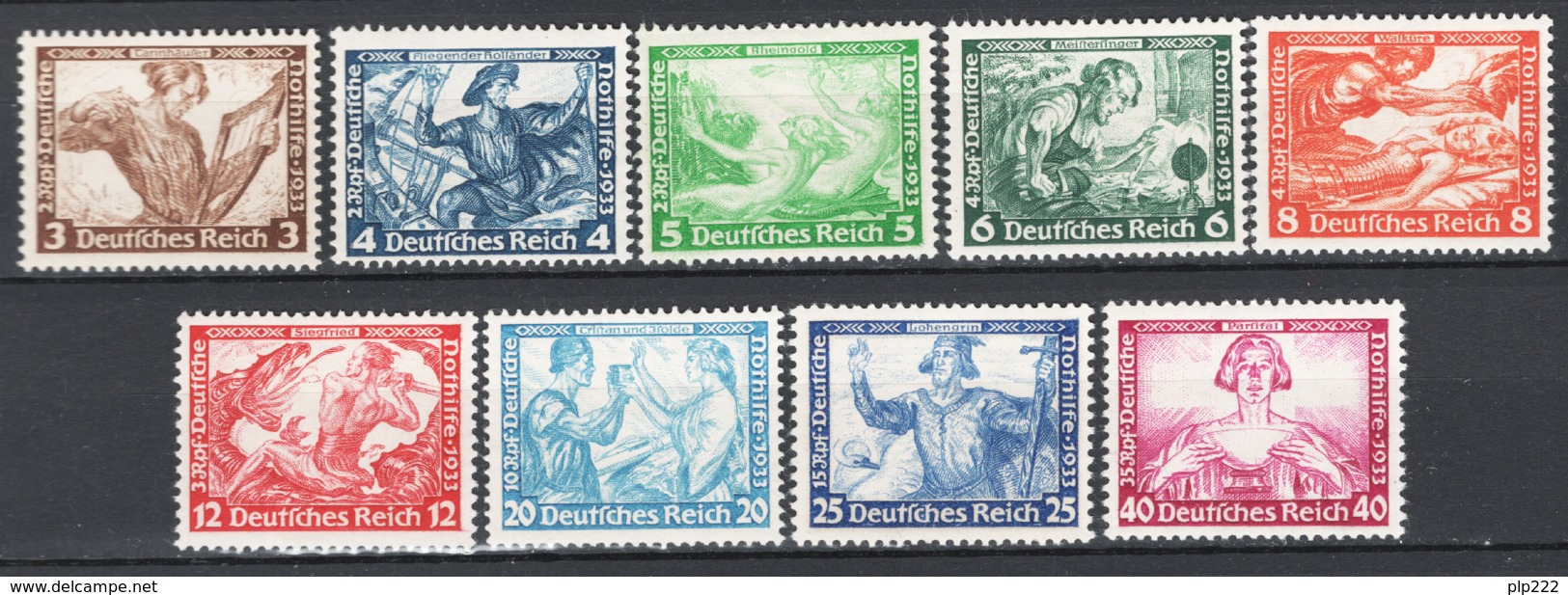 Germania Reich 1933 Wagner Unif.470/78 * /MH VF/F - Unused Stamps