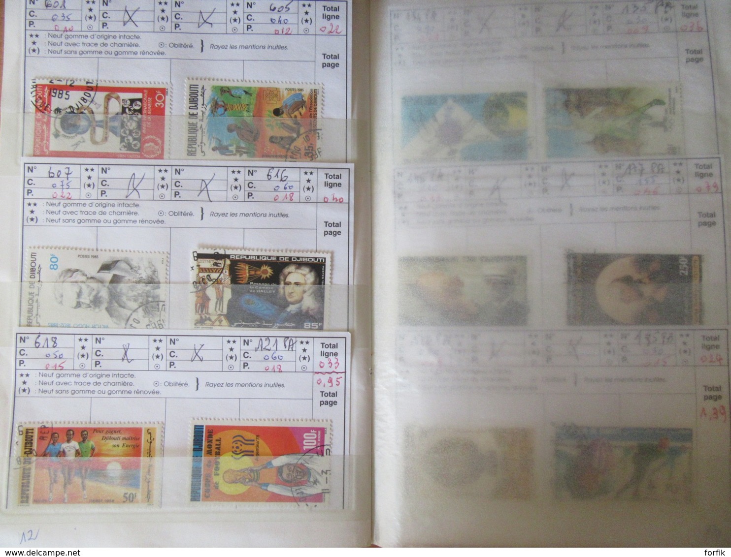 Achat immédiat - Carnet de timbres Ex-Colonies françaises dont Algérie, Cameroun, etc... - Oblitérés + qqles neufs