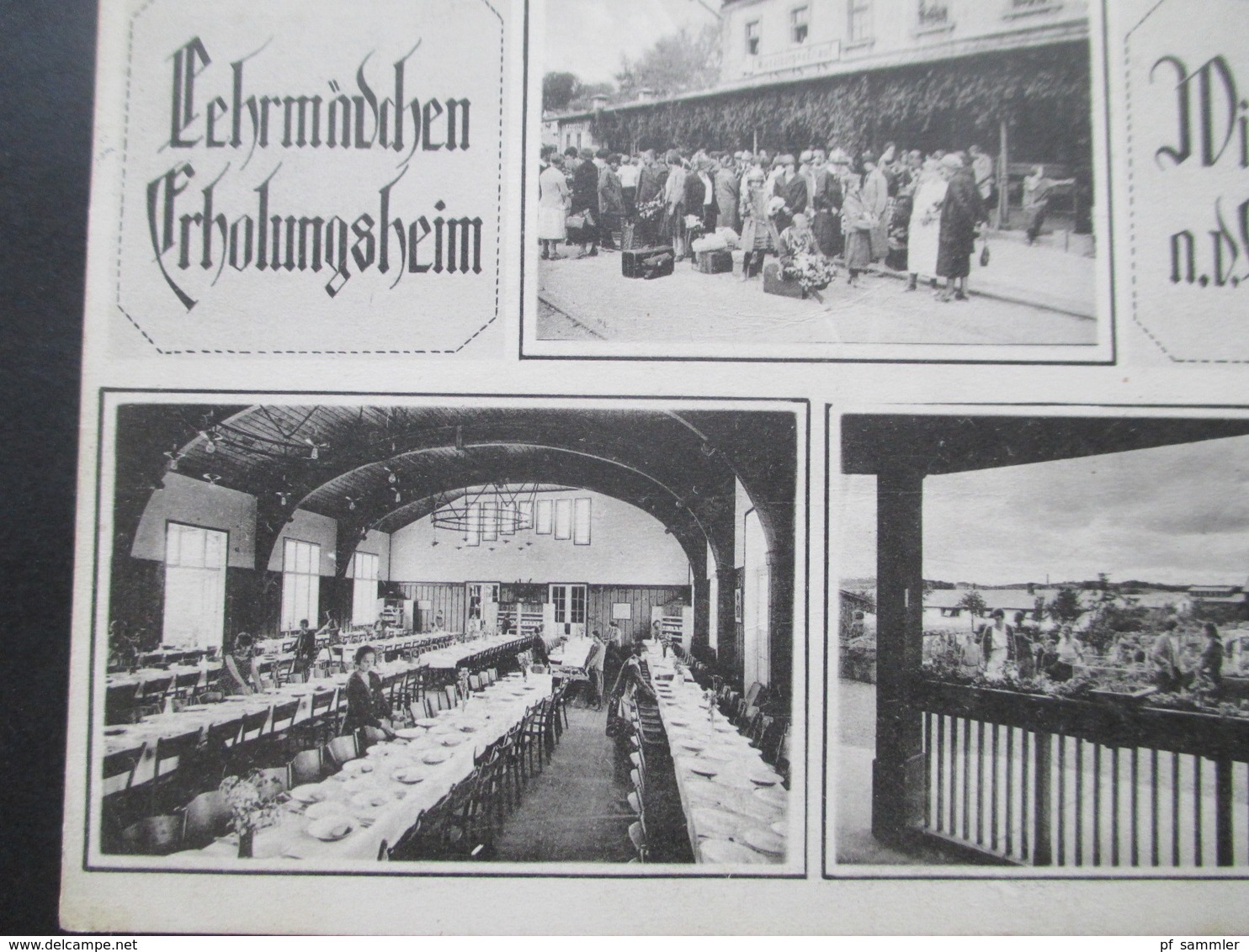 Österreich 1925 Mehrbildkarte Lehrmädchen Erholungsheim Wieselburg A.d. Erlauf Phot. J. Perscheid, Wien III - Hotels & Gaststätten