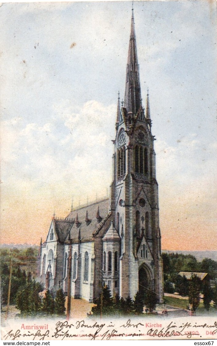 Pk / Schweiz / Amriswil - Kirche, Gel.ca.1915 - Amriswil