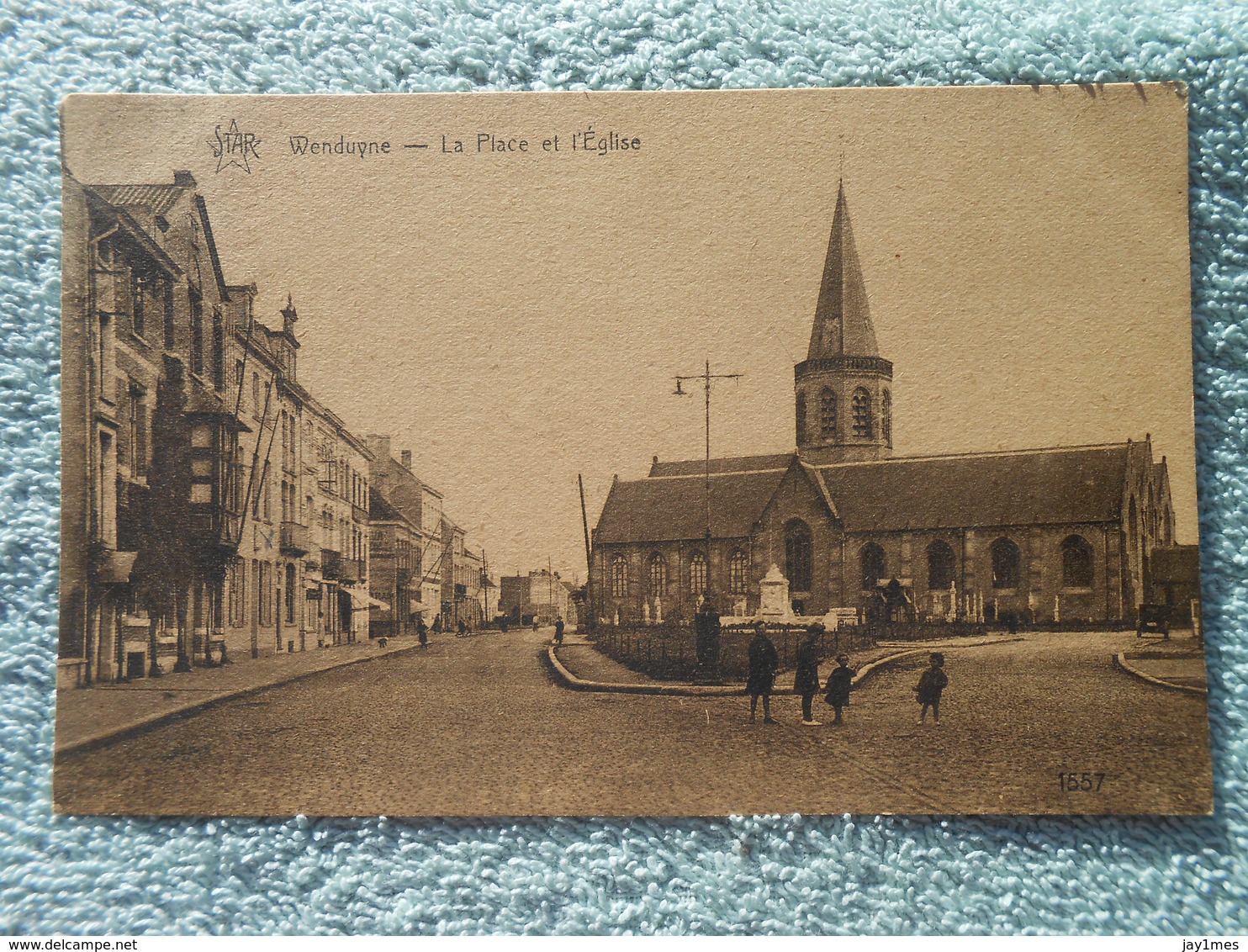 Cpa  Wenduyne Place Eglise - Wenduine