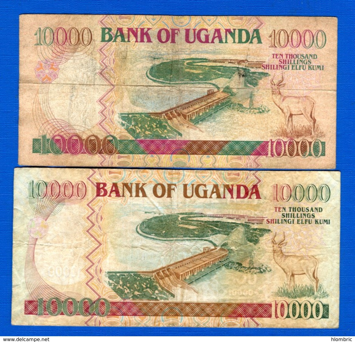 Ouganda  2  Billets   De  10 000 Shillings - Ouganda