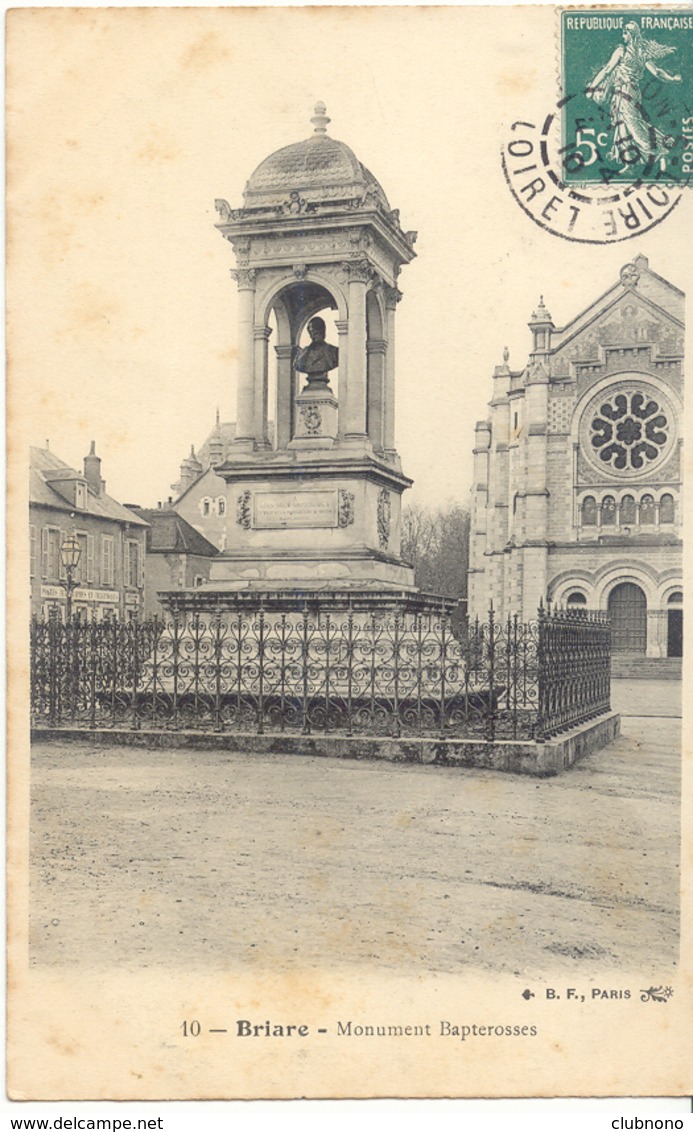 CPA - BRIARE - MONUMENT BAPTEROSSES - Briare