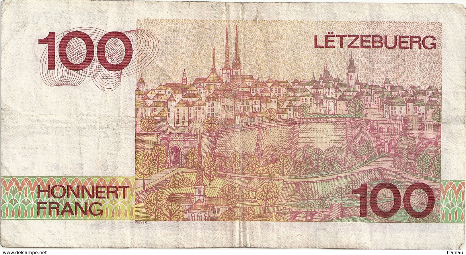 Luxembourg 100 Francs - Luxembourg