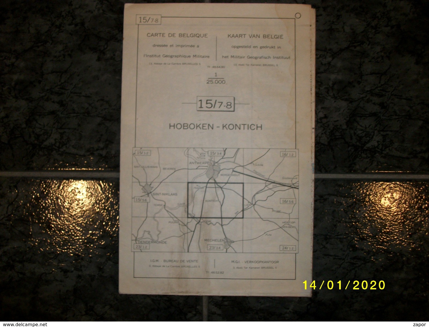 Topografische / Stafkaart Van Hoboken - Kontich (Wilrijk - Edegem - Hove - Lint - Niel - Schelle) - Cartes Topographiques