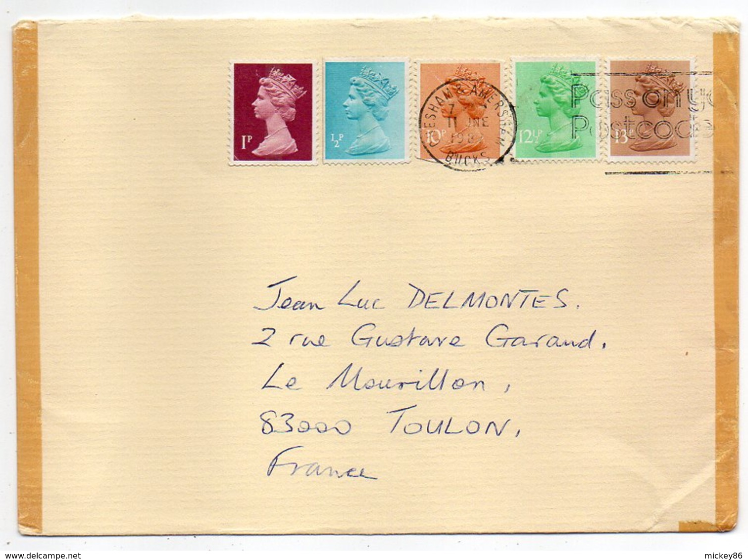 Grande Bretagne -1987--Lettre De CRESHAM (Bucks)  Pour  TOULON-83 (France )....... Cachet - Lettres & Documents